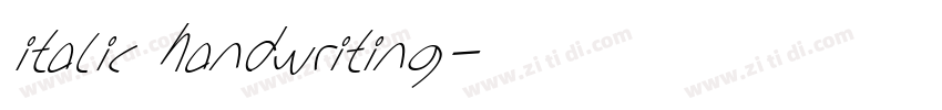italic handwriting字体转换 italic handwriting字体转换